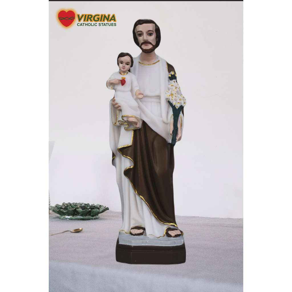 Tượng Composite Thánh Giuse Bế Chúa 15, 20cm