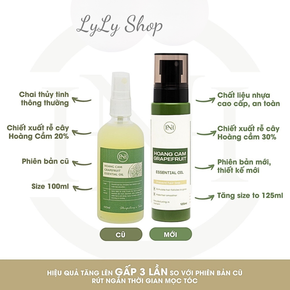 Xịt Dưỡng Tóc Hoàng Cầm Grapefrui Essential Oil, Phục Hồi Tóc, Chăm Sóc Tóc Hư Tổn, Chống Gãy Rụng LyLyShop - 125ml