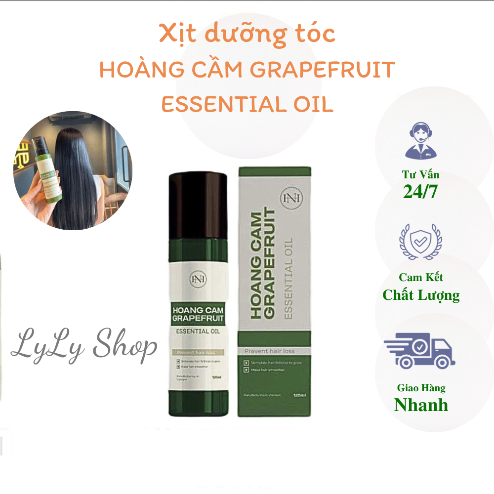 Xịt Dưỡng Tóc Hoàng Cầm Grapefrui Essential Oil, Phục Hồi Tóc, Chăm Sóc Tóc Hư Tổn, Chống Gãy Rụng LyLyShop - 125ml