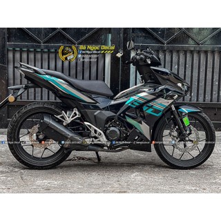 Tem dán xe winner x v3 màu đen bạc xanh