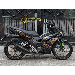 Tem rs dán xe winner x v3 màu đen cam