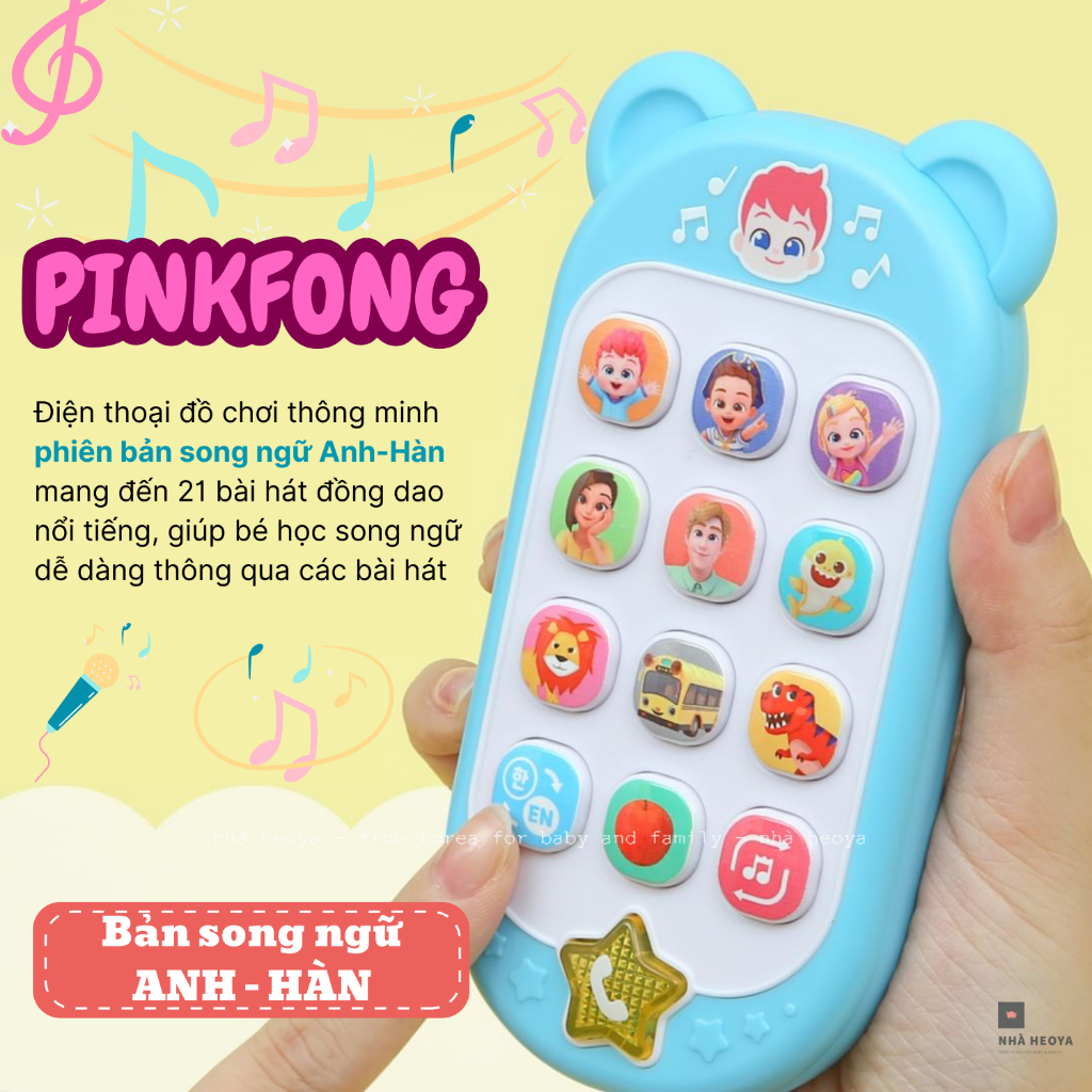 ĐIỆN THOẠI THÔNG MINH ĐỒ CHƠI COCOMELON PINKFONG BABYSHARK CHO BÉ HỌC TIẾNG ANH