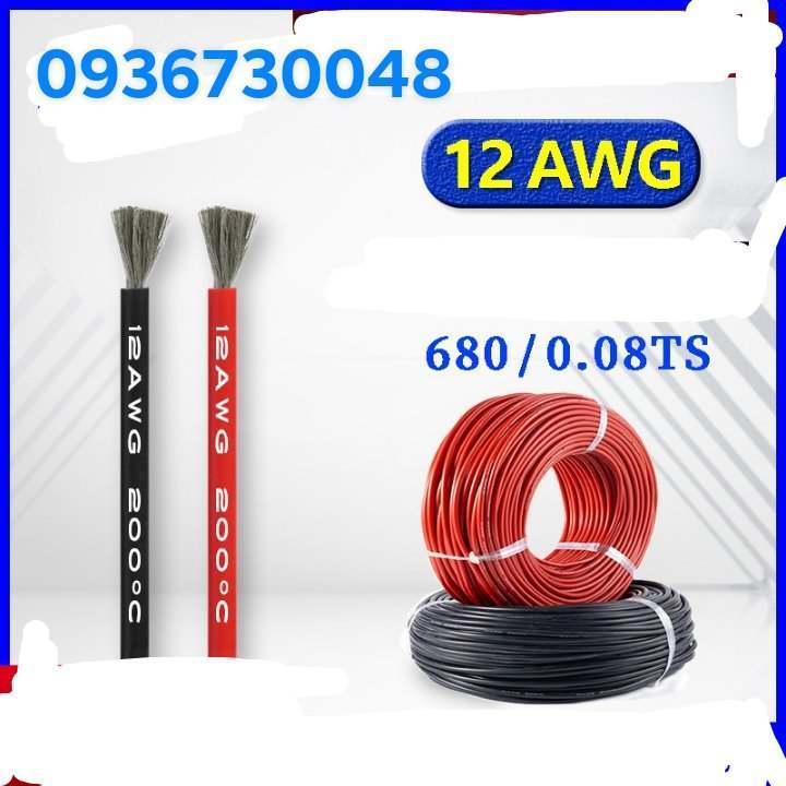 Dây Điện Silicon Chịu nhiệt AWG 8awg 10awg 11awg 12awg 14awg 16awg 18awg 20awg 22Awg Chịu Dòng Cao