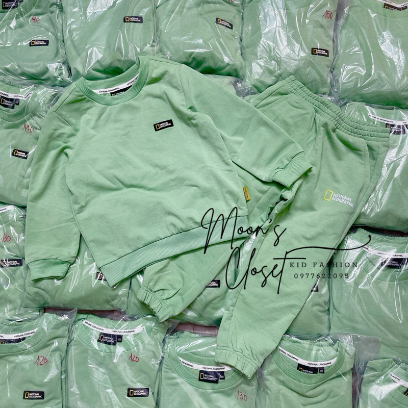 HQ- Bộ nỉ xanh GEO size 110-150