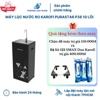 Máy lọc nước RO Karofi Purastar P38 10 lõi giá rẻ, màng RO 100GPD Hàn Quốc, bảo hành 24 tháng