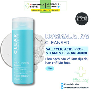 Sữa Rửa Mặt Paula's Choice Clear Pore Normalizing Cleanser hạn chế mụn, se khít lỗ chân lông 6002