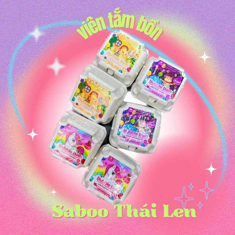 Viên Tắm Bồn Saboo Bubble Bath Hộp Trứng Thái
