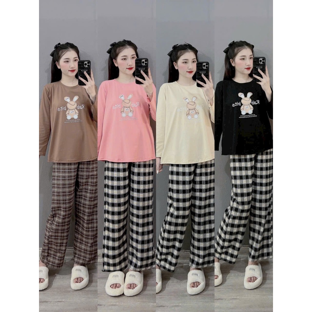 Đồ bầu mặc nhà - bộ bầu sau sinh chất đũi hàn phối ren ở ngực thời trang