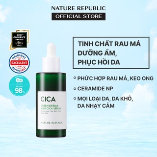 (Mua 1 tặng 1 date 1/24)Nature Republic Tinh chất dưỡng ẩm phục hồi sâu cho da Green Derma Mild Cica Serum 50ml