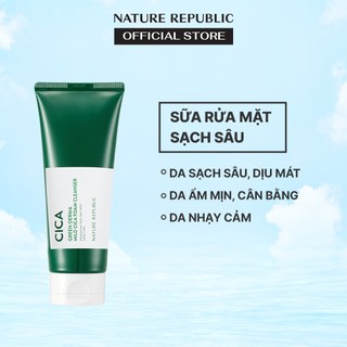 Nature Republic Sữa rửa mặt làm dịu và bổ sung độ ẩm Green Derma Mild Cica Foam Cleanser 150ml