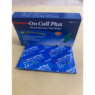 Que thử đường huyết ACON On Call Plus và  oncall EZ II hộp 25 que rời - mẫu mới 2023  chính hãng USA [Hibaby Plus]