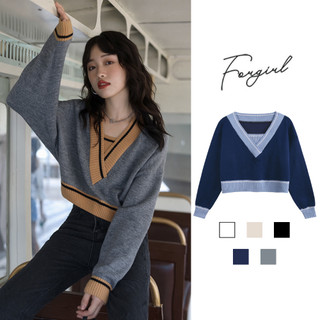 Áo croptop thuỷ thủ tay dài Forgirl cá tính phong cách Hàn Quốc FG096