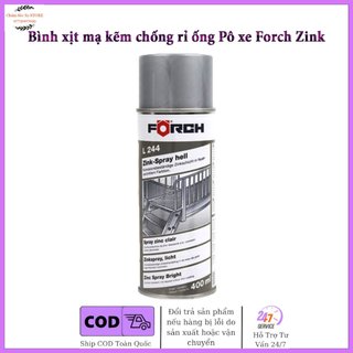 Forch Zink - Spray Hell Sơn Mạ Kẽm Pô Xe 400ml (L244)  - Sơn chịu nhiệt