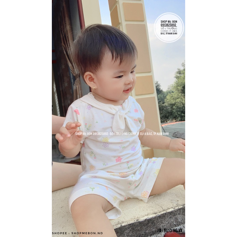 Bộ cộc tay bé gái Mompa