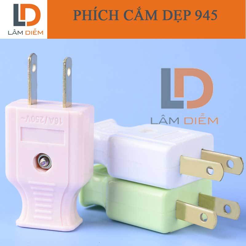 Phích cắm đực phich cái 10A 250V chân dẹp 945-946