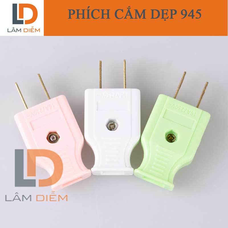 Phích cắm đực phich cái 10A 250V chân dẹp 945-946