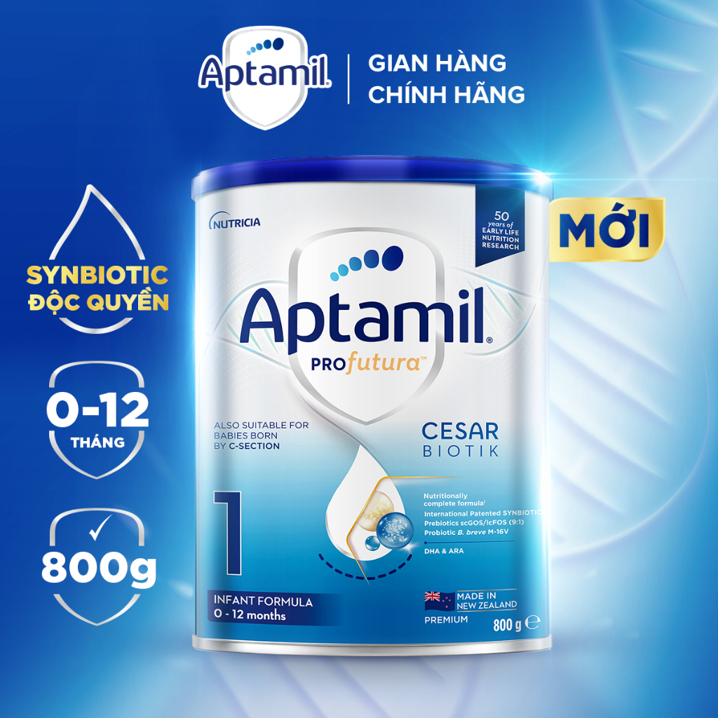 Combo 2 Sữa bột Aptamil Profutura Số 1 (800g/lon) cho bé 0-12 tháng tuổi