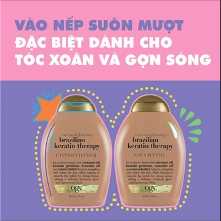 Bộ Dầu Gội Xả OGX Thick & Full Organix Biotin & Collagen