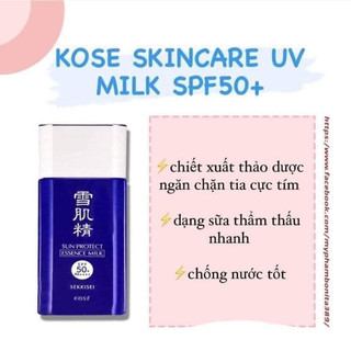 Sữa Chống Nắng Kose Sekkisei Skin Care UV MILK SPF50+PA++++ 60g