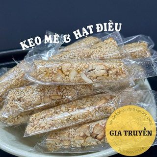 Kẹo mè xửng hạt điều | kẹo mè và hạt điều ít ngọt | kẹo mè | kẹo hạt điều | bánh kẹo tết | đóng túi zip 250g/500g/1kg