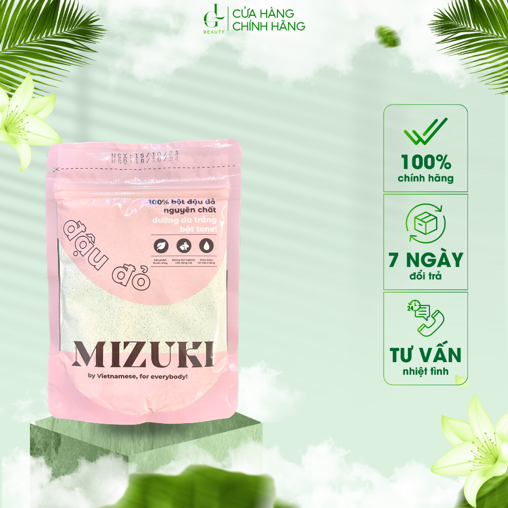 Bột Đậu Đỏ Mizuki Nguyên Chất Ủ Trắng Sáng Da Mizuki 100g