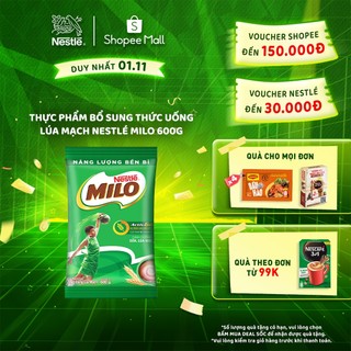 Thực phẩm bổ sung thức uống lúa mạch Nestlé Milo 600g