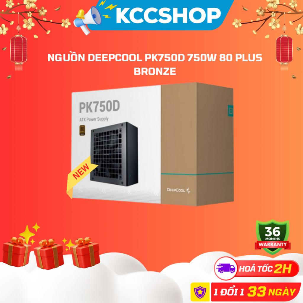 Nguồn máy tính Deepcool PK750D 750W 80 Plus Bronze