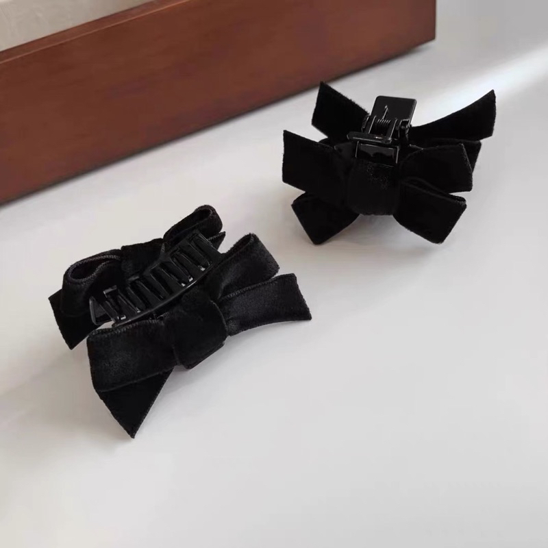 1pcs Kẹp tóc mái mini nơ nhung siêu cute cho nữ dễ thương K119