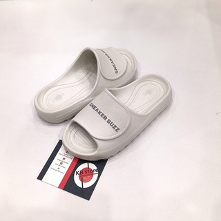 Dép sneaker buzz quai ngang trắng xám nhạt chống nước êm ái chính hãng - cloud slide 4sb23q2-213