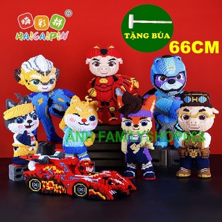 Xếp hình đồ chơi lắp ráp Ô tô Lightning macqueen - mcqueen Đồ chơi lắp ráp nano 3d mô hình
