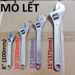 Mỏ lết đủ size 4'' 6'' 8'' 10'' 12'' 15''.mỏ lết đủ size hàng chất lượng.mỏ lết đủ size hàng cao cấp.cờ lê thép cr-v siê