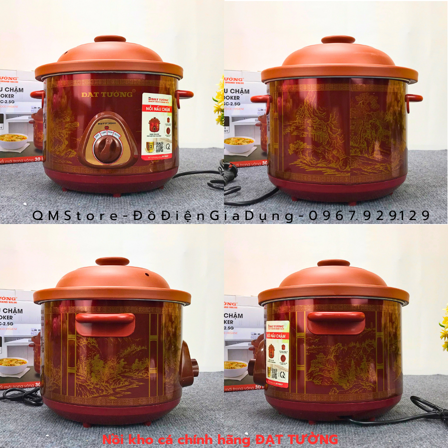 Nồi Kho Cá Đạt Tường Gốm Sứ Chính Hãng Siêu Bên , Nồi Nấu Chậm Dạt Tường Đa Năng Nấu Cháo Hầm Kho Thịt QM Store