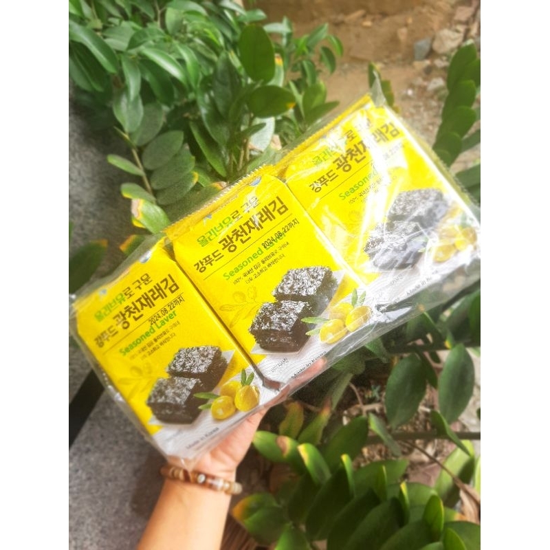 Lốc 3 gói rong biển sấy khô ăn liền hàn quốc