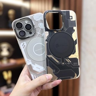 Ốp lưng Devia Creative phản quang cùng họa tiết bảng mạch công nghệ cho Iphone 15 Pro/ 15 Pro Max, hỗ trợ sạc không dây