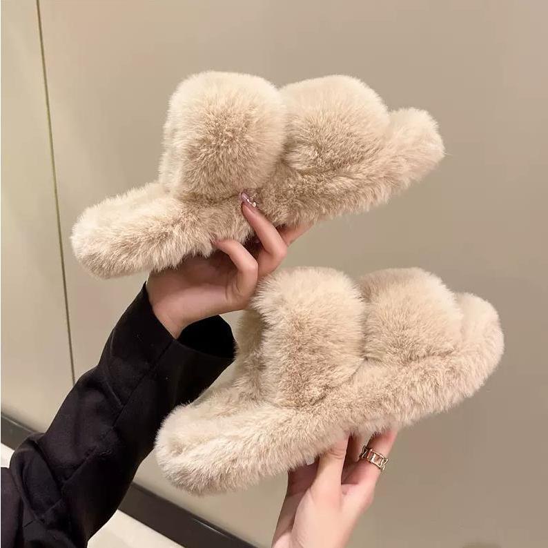 Dép lông quai ngang dép bông lê thời trang đế cao su mềm êm đi trong nhà - SAGI ĐẶNG