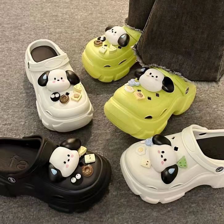 Dép sục cross đế bánh mì thời trang nữ sticker chó chất liệu EVA nhẹ êm - SAGI ĐẶNG