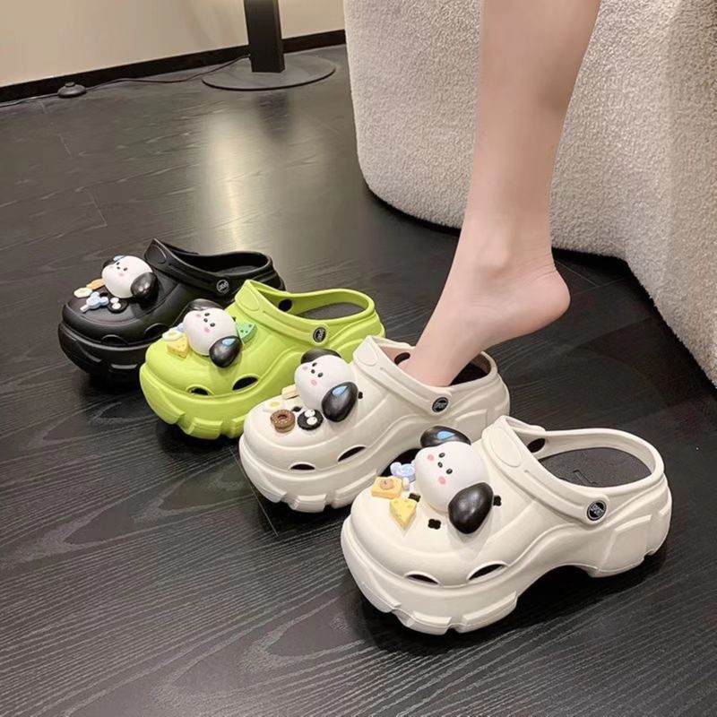 Dép sục cross đế bánh mì thời trang nữ sticker chó chất liệu EVA nhẹ êm - SAGI ĐẶNG