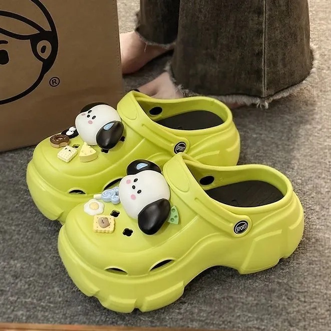 Dép sục cross đế bánh mì thời trang nữ sticker chó chất liệu EVA nhẹ êm - SAGI ĐẶNG