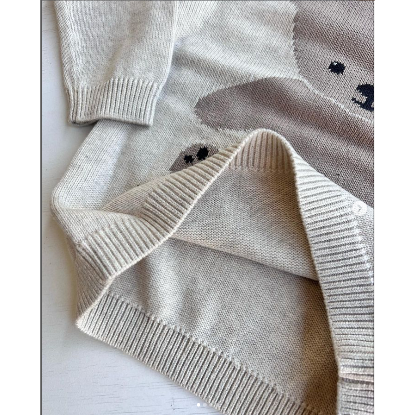 Áo len gấu xám thỏ chim cánh cụt1110002007 HM H&M_hàng chính hãng authentic