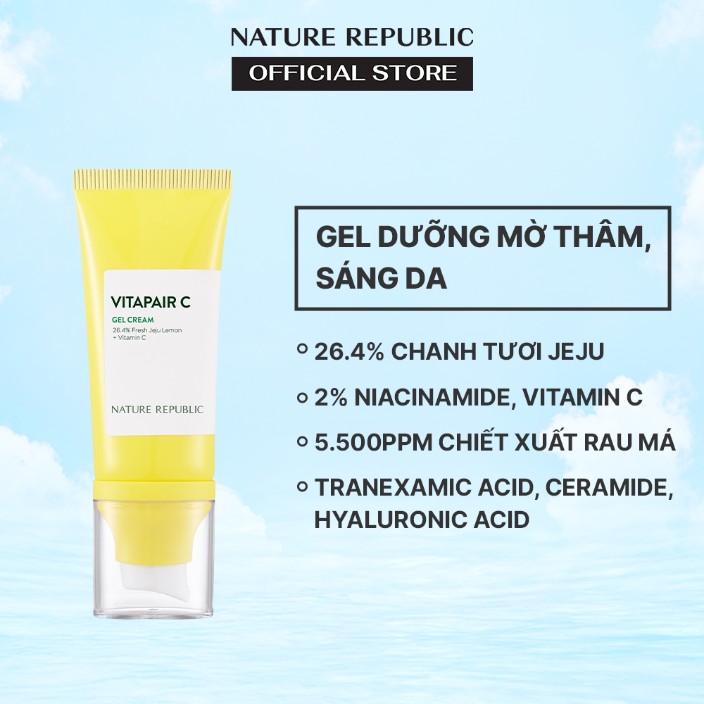 MUA 1 TẶNG 1 Nature Republic Kem dưỡng sáng da và làm đều màu da Vitapair C Gel Cream 50ml