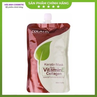 Kem ủ tóc COLATIN 500ml Keratin Vitamin E hấp tóc phục hồi hư tổn, collagen dưỡng siêu mượt