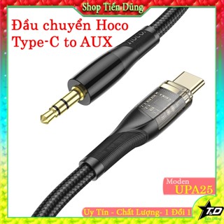 Cáp chuyển đổi Type-C sang 3.5 mm AUX Hoco UPA25 dây dài 1m chất liệu TPE + dây bện nylon
