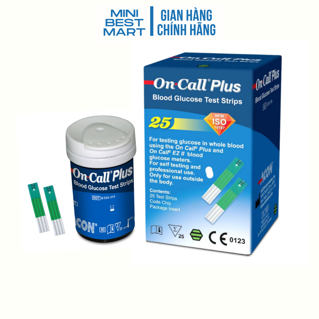 Que thử đường huyết Acon On Call Plus - Hộp 25 que - Hộp 50 que