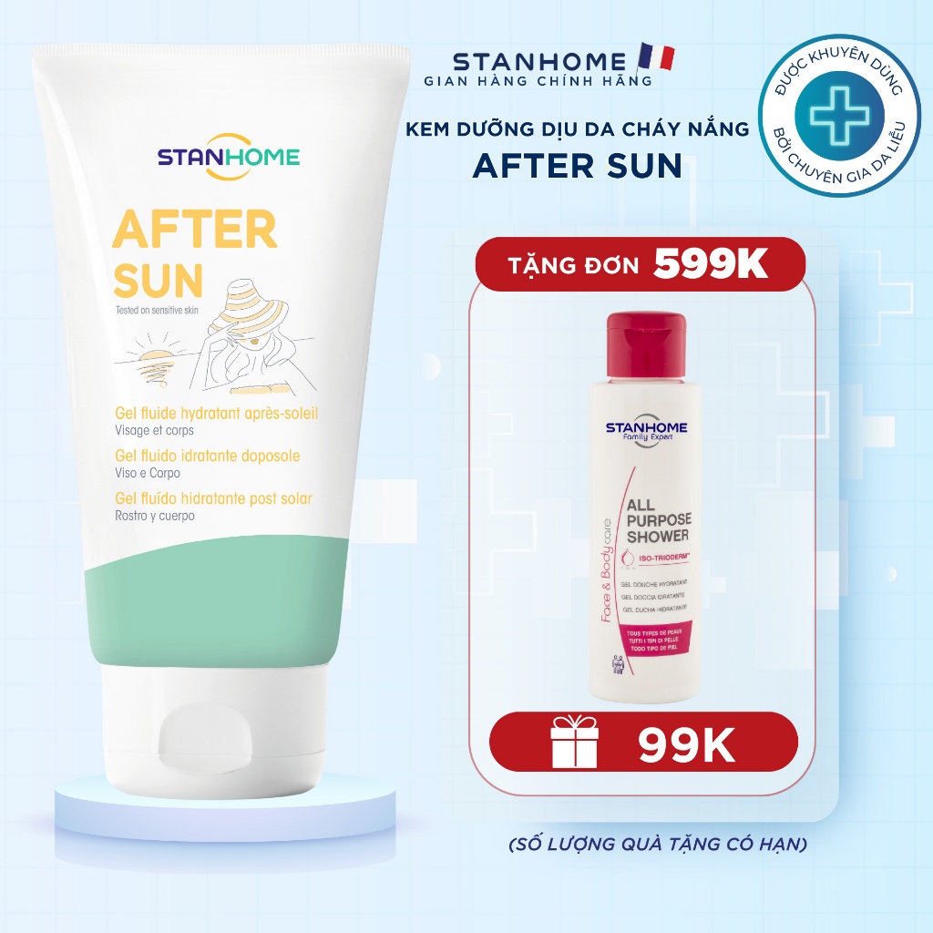 Kem Dưỡng Phục Hồi Da Sau Khi Ra Nắng STANHOME After Sun Extra Chống Lão Hóa Da Nhạy Cảm 150ML