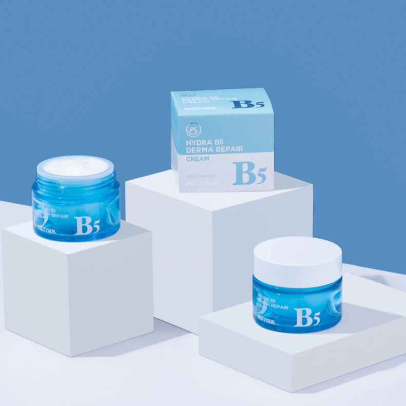 Kem Dưỡng Prettyskin Phục Hồi Dưỡng Trắng Hydra B5 Derna Repair Cream , Rau Má The Pure Jeju Cica