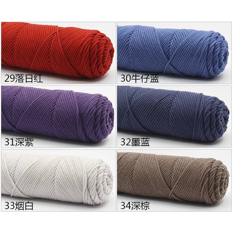 Len cotton love , Len Ống cuộn 100g nhiều màu
