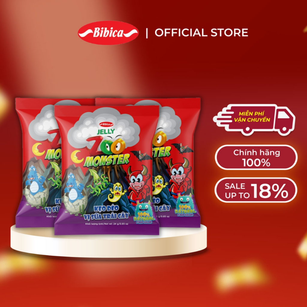 Kẹo Dẻo Zoo Monster Bibica 96g