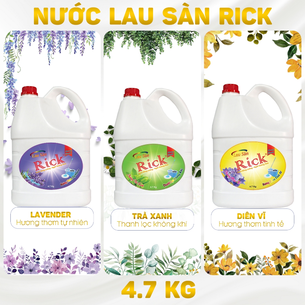 Nước Lau Sàn Rick Chai 4.7KG