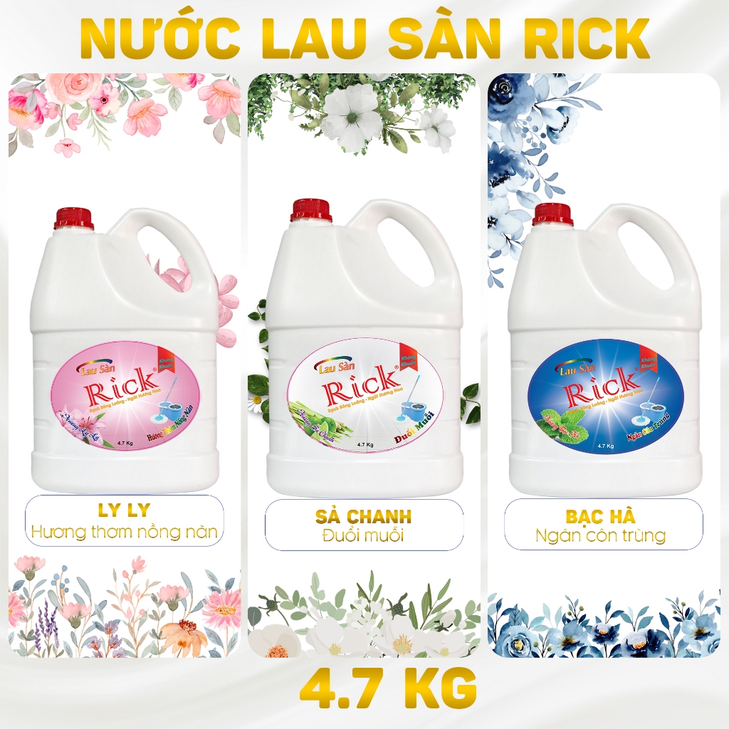 Nước Lau Sàn Rick Chai 4.7KG
