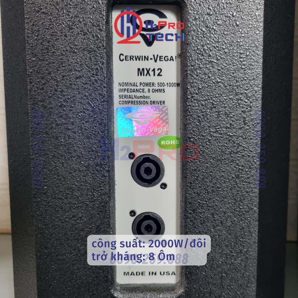 Đôi Loa Karaoke Bass 30 Vega MX12 2000W Từ 170 - Treble 450 , Loa Full 30 Vega Chất Âm Uy Lực -H2Pro Tech
